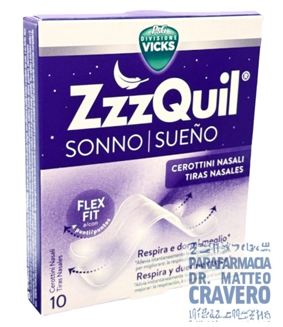 ZZZQUIL NASAL STRIPS 10 PEZZI