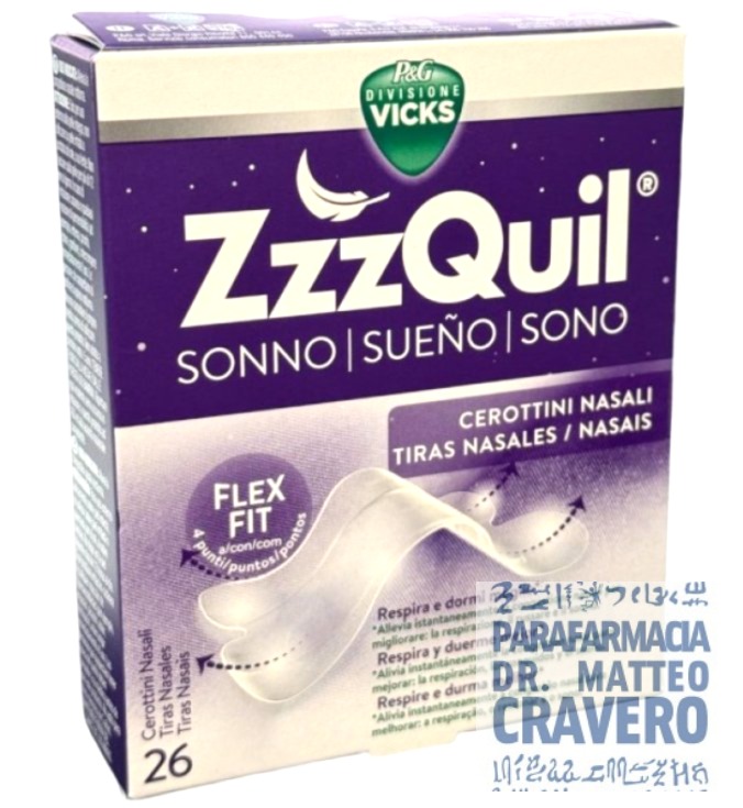 ZZZQUIL NASAL STRIPS 26 PEZZI