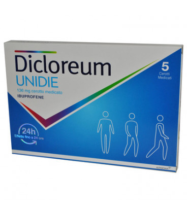DICLOREUM UNIDIE 5CEROTTI 136MG24H