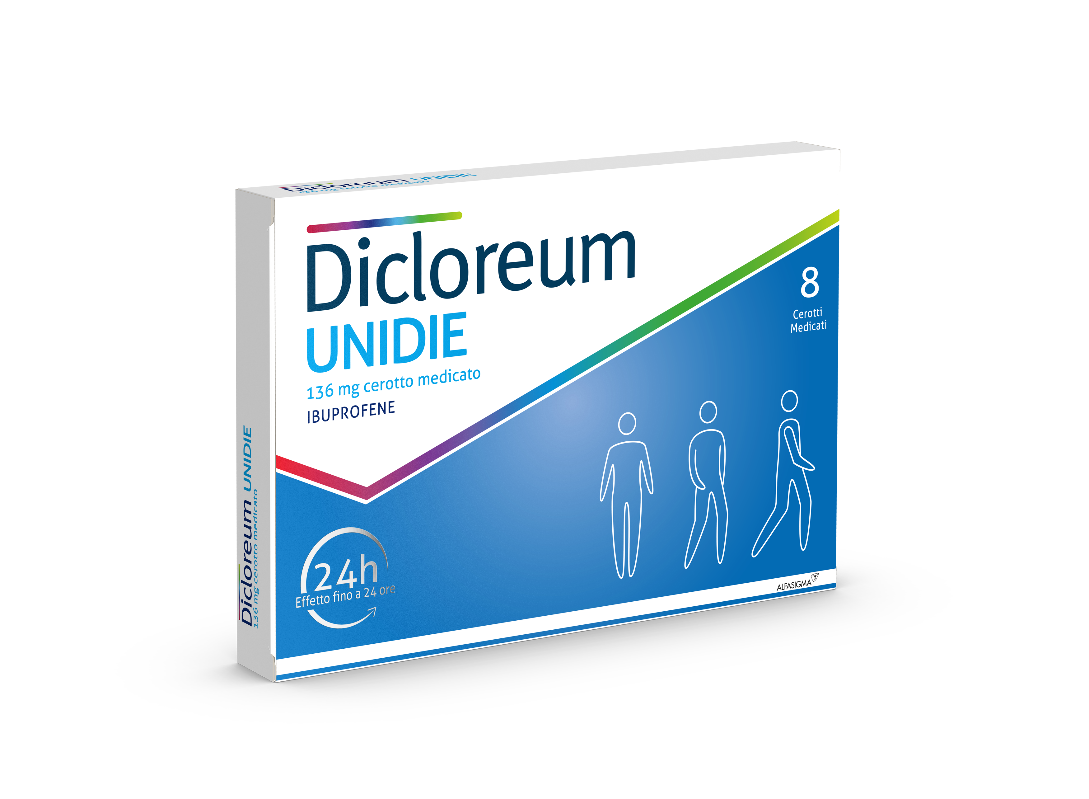DICLOREUM UNIDIE 8CEROTTI 136MG24H