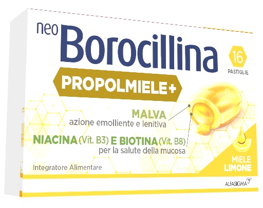NEOBOROCILLINA Propolmiele e Limone 16 pastiglie